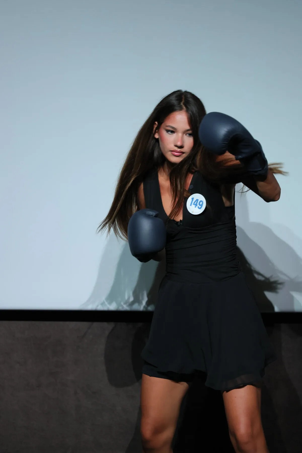 Una candidata durante la prova di talento in Sala Cinema