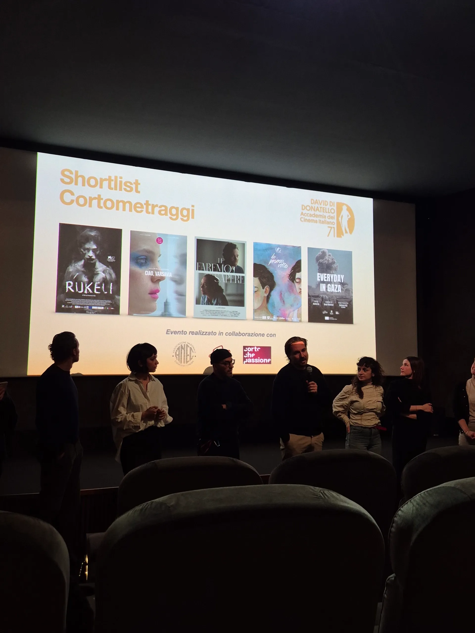 Presentazione dei cortometraggi in shortlist