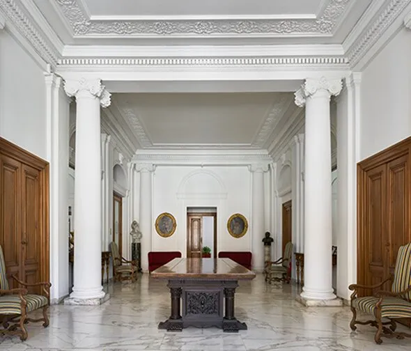 Sala interna del Palazzo dello Spettacolo — allestimento storico