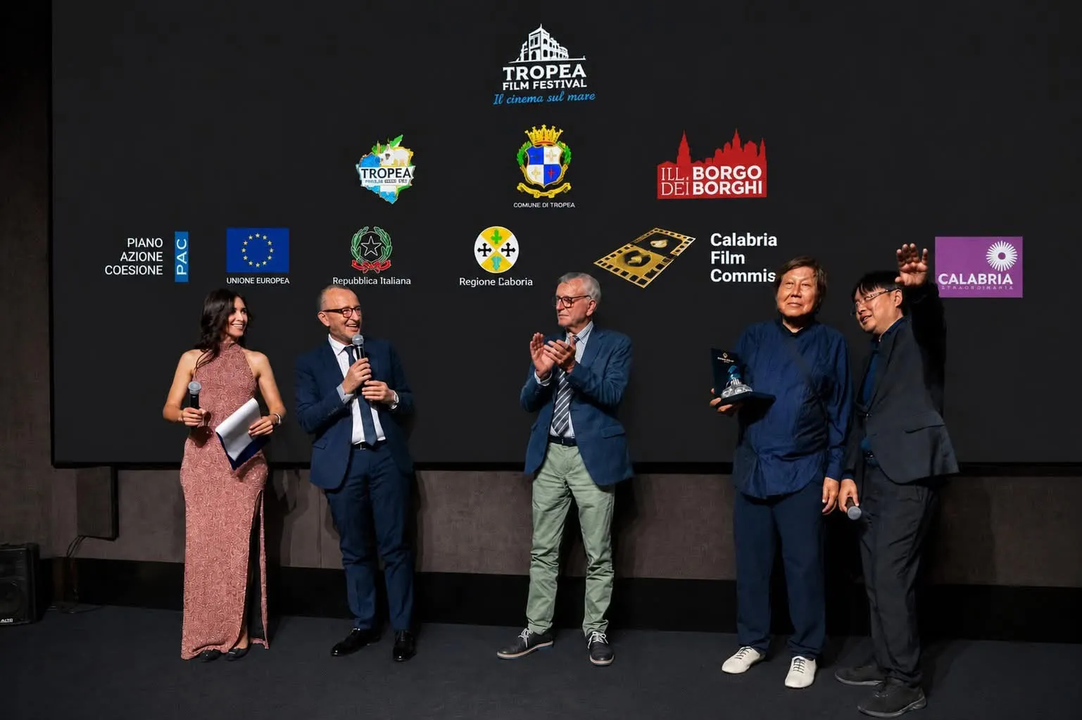 Momento della premiazione in Sala Cinema